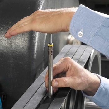 Belt tensioning using tensiometer