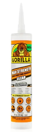 Adhesivo de Construcción Gorilla Max Strength Transparente