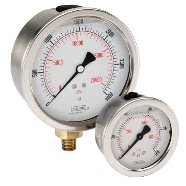 NOSHOK 900 Series ABS & Stainless Steel Liquid Filled Pressure Gauges