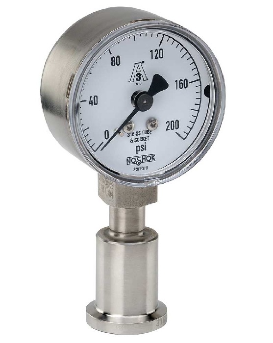 NOSHOK 10 Series Fractional Sanitary Pressure Gauges