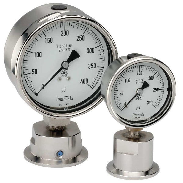 NOSHOK 10 Series Heavy Duty Sanitary Pressure Gauges
