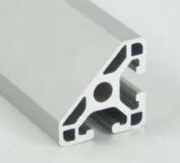 Metric Aluminum Extrusion - 40mm x 45 Degree Bi Slot T-Slotted Extrusion