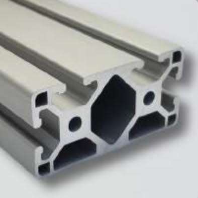 Metric Aluminum Extrusion - 40mm x 80mm Lite Tri Side T-Slotted Extrusion