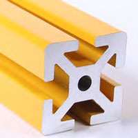 Metric Aluminum Extrusion - 20mm x 20mm T-Slotted Extrusion - Yellow